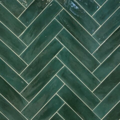 Cifre Opal Emerald groen 7.5x30 handvorm wandtegels