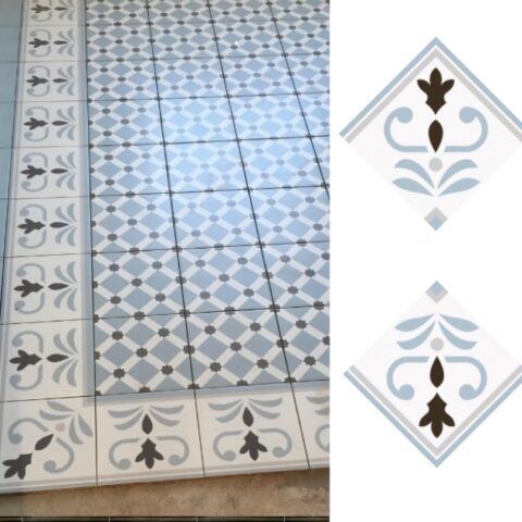 Vives 1900 Valvanera 3 celeste 20x20